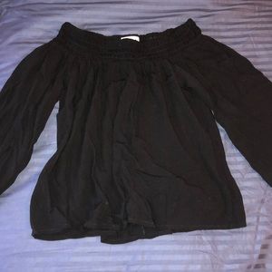 Off The Shoulder Black Blouse